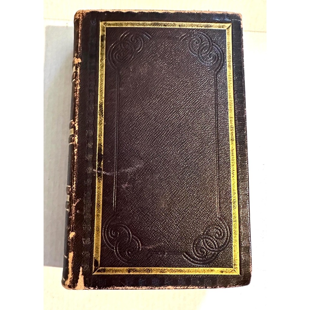 1835 Book of Common Prayer Leather Bound Etched Illustrations